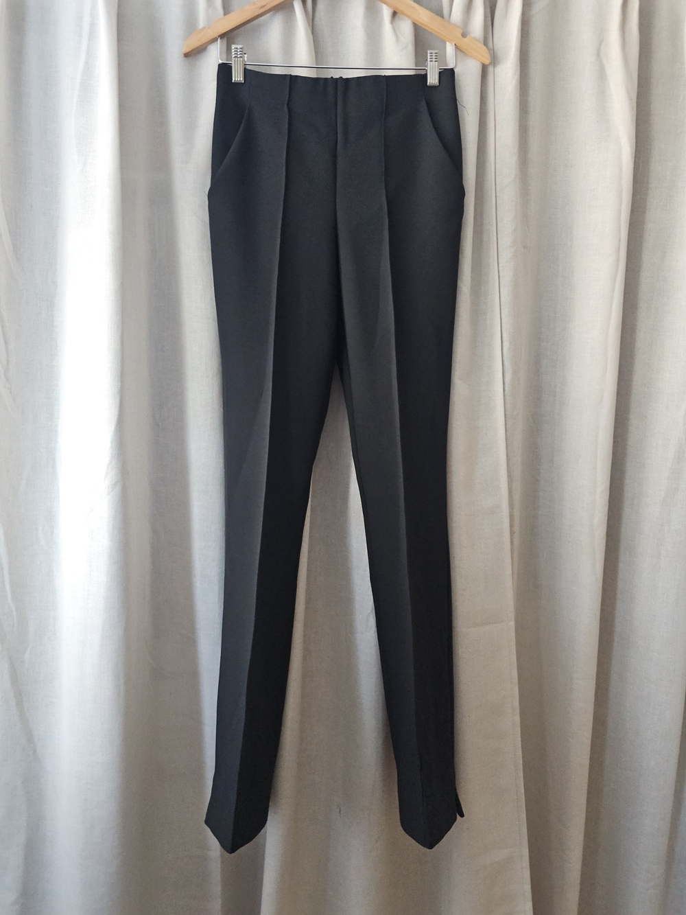 Veronica Beard Black Flare Pants Size 4 Stretch Tailored Trousers Made in USA